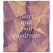 East Urban Home Don't Quit Your Daydream Quote Single Duvet Cover Microfiber in Pink/Yellow | King Duvet Cover | Wayfair