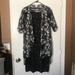 Lularoe Dresses | Lularoe Julia Dress With Monroe Kimono | Color: Black/White | Size: L