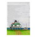 Betsy Drake Interiors Hooper Strait Lighthouse, Md 2-Sided Garden Flag, Synthetic in Gray | 18 H x 12.5 W in | Wayfair FL736