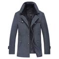 YOUTHUP Men Pea Coat 1030, XXL, Grey