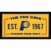 Indiana Pacers Framed 10" x 20" Fan Cave Collage