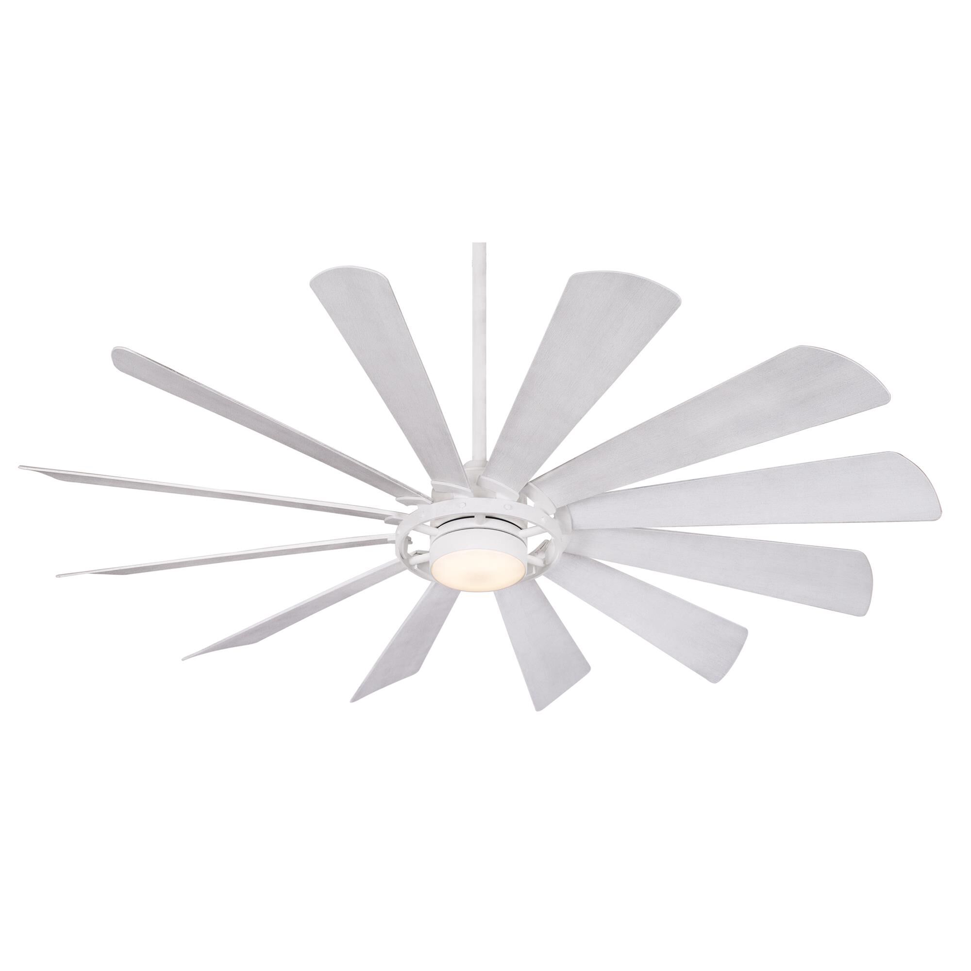 Minka Aire Windmolen 65 Inch Ceiling Fan with Light Kit - F870L-TW