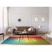 60 x 0.4 in Area Rug - East Urban Home Multicolor Background Live Laugh Love Quote Poly Chenille Rug Chenille | 60 W x 0.4 D in | Wayfair