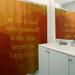 East Urban Home Faux Gemstone Loving Yourself Quote Single Shower Curtain Polyester in Red/Orange/Brown | 74 H x 71 W in | Wayfair