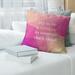 East Urban Home Faux Gemstone Try To Be A Rainbow Quote Pillow Cover Polyester in Pink | 16 H x 16 W x 0.5 D in | Wayfair