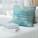 East Urban Home Faux Gemstone Try To Be A Rainbow Quote Pillow Cover Polyester in Blue | 16 H x 16 W x 0.5 D in | Wayfair