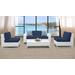 Miami 5 Piece Outdoor Wicker Patio Furniture Set 05g in Navy - TK Classics Miami-05G-Navy