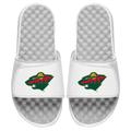 Men's ISlide White Minnesota Wild Primary Logo Slide Sandals