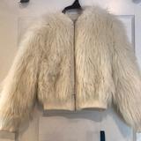 Disney Jackets & Coats | Disney D-Signed Girls Faux Fur Jacket - Size 7/8 | Color: Cream | Size: 7g