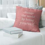 East Urban Home Stay Hungry Quote Linen Pillow Cover Linen in Red/White | 20 H x 20 W x 0.5 D in | Wayfair BC2D0695E25F4CECA00C8CC52E7BAFC5