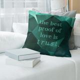 East Urban Home Stay Hungry Quote Linen Pillow Cover Linen in Green | 20 H x 20 W x 0.5 D in | Wayfair 5D56CE66B0EB434096B46CF5E9C6B2B6