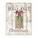 The Holiday Aisle® Holly Jolly Christmas Sleigh - Textual Art Print Wood in Brown | 19 H x 13 W x 0.5 D in | Wayfair