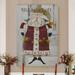 The Holiday Aisle® 'Jolly Santa -Gallery' by Parvez Taj - Painting on Canvas Canvas, Solid Wood in Red | 20 H x 16 W x 1 D in | Wayfair