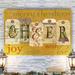 The Holiday Aisle® Cheer Tags by Parvez Taj - Wrapped Canvas Textual Art Print Metal in Yellow | 32 H x 24 W in | Wayfair
