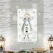 The Holiday Aisle® Merry & Bright Angel by Parvez Taj - Wrapped Canvas Textual Art Print Canvas, Solid Wood in Gray | 27 H x 18 W x 1 D in | Wayfair