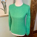 J. Crew Sweaters | J.Crew Cable Knit Sweater | Color: Green | Size: S