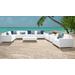 Miami 11 Piece Outdoor Wicker Patio Furniture Set 11a in Sail White - TK Classics Miami-11A