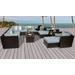 Barbados 13 Piece Outdoor Wicker Patio Furniture Set 13a in Spa - TK Classics Barbados-13A-Spa