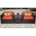 Belle 3 Piece Outdoor Wicker Patio Furniture Set 03a in Tangerine - TK Classics Belle-03A-Tangerine