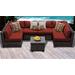 Venice 7 Piece Outdoor Wicker Patio Furniture Set 07d in Terracotta - TK Classics Venice-07D-Terracotta