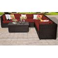 Venice 7 Piece Outdoor Wicker Patio Furniture Set 07b in Terracotta - TK Classics Venice-07B-Terracotta