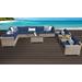 Monterey 11 Piece Outdoor Wicker Patio Furniture Set 11a in Navy - TK Classics Monterey-11A-Navy