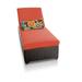 Classic Chaise Outdoor Wicker Patio Furniture in Tangerine - TK Classics Classic-1X-Tangerine