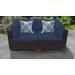 Belle 2 Piece Outdoor Wicker Patio Furniture Set 02a in Navy - TK Classics Belle-02A-Navy