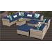 Monterey 13 Piece Outdoor Wicker Patio Furniture Set 13a in Navy - TK Classics Monterey-13A-Navy