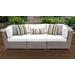 Florence 3 Piece Outdoor Wicker Patio Furniture Set 03c in Sail White - TK Classics Florence-03C-White