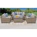 Monterey 5 Piece Outdoor Wicker Patio Furniture Set 05b in Beige - TK Classics Monterey-05B-Beige