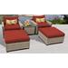 Monterey 5 Piece Outdoor Wicker Patio Furniture Set 05a in Terracotta - TK Classics Monterey-05A-Terracotta