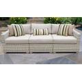 Fairmont 3 Piece Outdoor Wicker Patio Furniture Set 03c in Beige - TK Classics Fairmont-03C