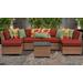 Laguna 7 Piece Outdoor Wicker Patio Furniture Set 07a in Terracotta - TK Classics Laguna-07A-Terracotta