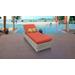 Coast Chaise Outdoor Wicker Patio Furniture in Tangerine - TK Classics Coast-1X-Tangerine