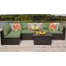 Belle 6 Piece Outdoor Wicker Patio Furniture Set 06a in Cilantro - TK Classics Belle-06A-Cilantro