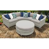 Fairmont 4 Piece Outdoor Wicker Patio Furniture Set 04a in Beige - TK Classics Fairmont-04A-Beige