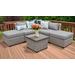 Florence 6 Piece Outdoor Wicker Patio Furniture Set 06f in Grey - TK Classics Florence-06F-Grey