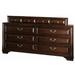 Winston Porter Bodine Wooden 10 Drawer Double Dresser Wood in Brown | 43 H x 66.75 W x 17 D in | Wayfair 1B857CF34D7F48068AC75E9DB2F04B88