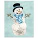 The Holiday Aisle® Sarahi Sand Dollar Snowman Easelback Canvas Decorative Plaque Wood in Brown | 8 H x 10 W x 0.5 D in | Wayfair