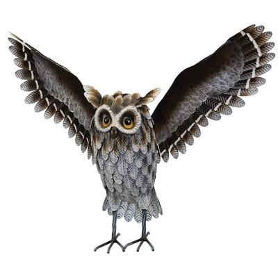 Regal Art & Gift 12450 - Grey Horned Owl - Wings Up Home Decor Animal Figurines