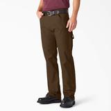 Dickies Men's Relaxed Fit Heavyweight Duck Carpenter Pants - Rinsed Timber Brown Size 42 32 (1939)