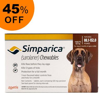 Simparica For Dogs Above 88 Lbs (Red) 3 Pack - Get 45% Off Today