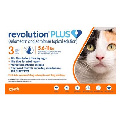 Revolution Plus For Medium Cats 5.5-11lbs (Orange) 3 Pack - Get 40% Off Today