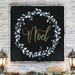 The Holiday Aisle® Noel Wreath - Wrapped Canvas Graphic Art Print Canvas, Solid Wood in Black | 24 H x 24 W x 1 D in | Wayfair