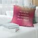 East Urban Home Handwritten Try To Be A Rainbow Quote Linen Pillow Cover Linen in Pink | 18 H x 18 W x 0.5 D in | Wayfair