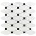 Luxsurface 2" x 4" Marble Octagon & Dot Mosaic Wall & Floor Tile Natural Stone/Marble in Gray/White | 4 H x 2 W x 0.37 D in | Wayfair HB-WS-024 P