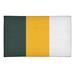 White 36 x 0.4 in Area Rug - East Urban Home Green Bay Football Stripes Poly Yellow Area Rug Chenille | 36 W x 0.4 D in | Wayfair