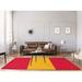 White 24 x 0.4 in Area Rug - East Urban Home Kansas City Football Stripes Poly Red Area Rug Chenille | 24 W x 0.4 D in | Wayfair