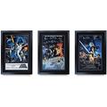 HWC Trading A3 FR The Star Wars Trilogy Movie Poster Collection Cast Signed Gift Framed Printed Autograph Mark Hamill Harrison Ford Carrie Fisher Alec Guinness Gifts Print Photo Picture Display